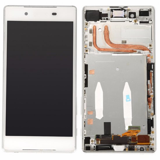 Sony Xperia Z5 LCD Screen Replacement With Frame White OEM Single Card Version