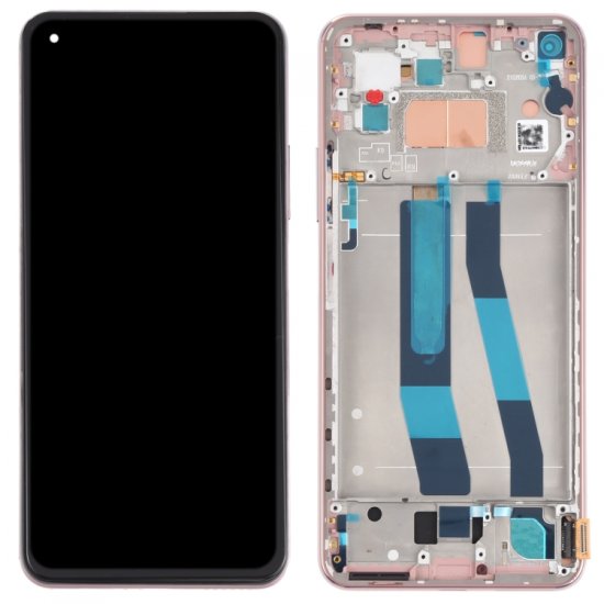 For Xiaomi Mi 11 Lite LCD With Frame Assembly Pink Ori