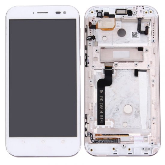 LCD  with Frame for  Asus Zenfone Zoom ZX551ML White