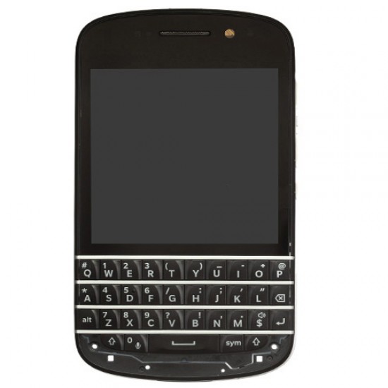 Screen Replacement with Middle Frame for BlackBerry Q10 Black