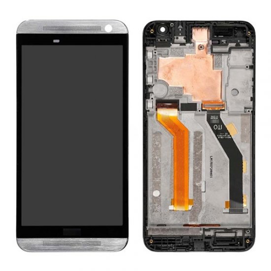 LCD with Digitizer Touch Screen With Frame for HTC One E9 Silver Original 