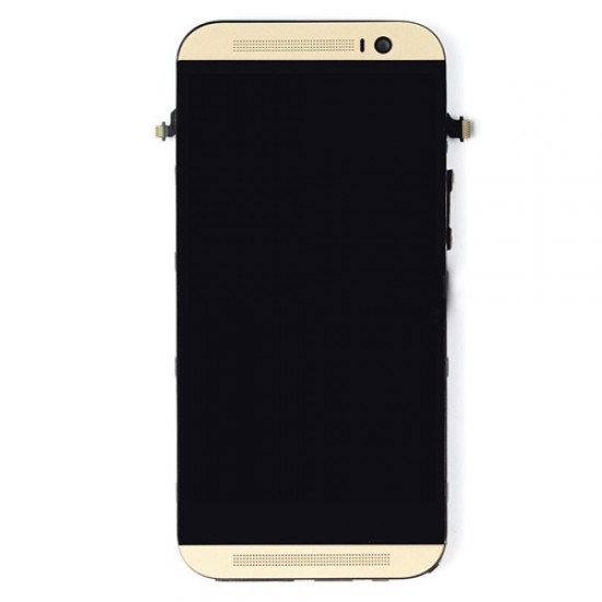 LCD with Frame for HTC One M8 Gold
