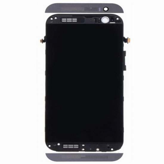 LCD with Frame for HTC One M8 Gray 