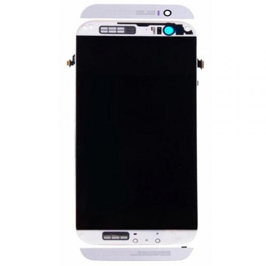 LCD with Frame for HTC One M8 White