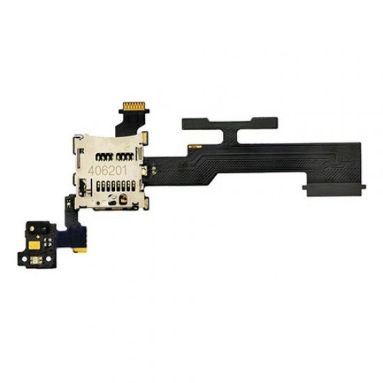 SD Card and Sim Card Reader with Button Flex Cable for HTC One M8