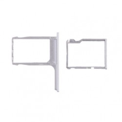 SD Card and Sim Card Tray for HTC One M8 Silver