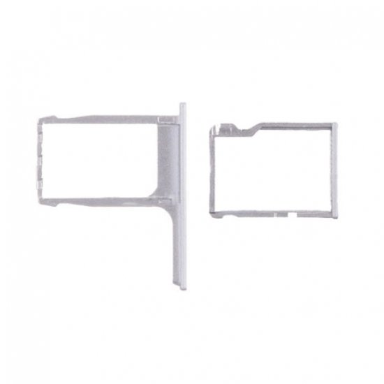SD Card and Sim Card Tray for HTC One M8 Silver