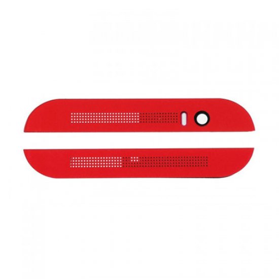 Top and Bottom Cover for HTC One M8 Red