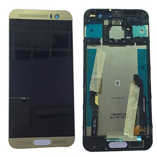 LCD and Digitizer Touch Screen With Frame for HTC M9 Plus  Gold