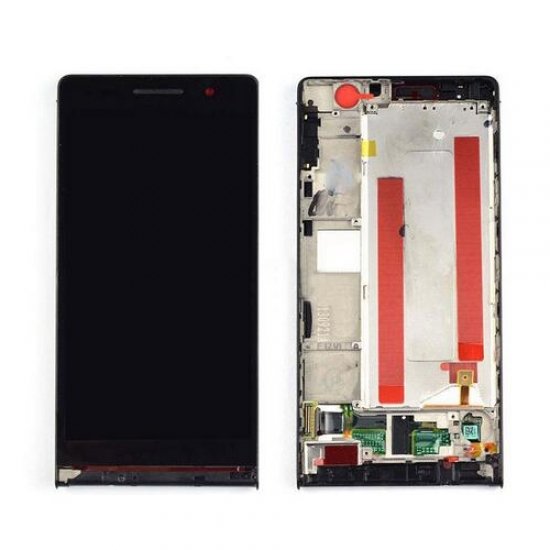 LCD with Frame for Huawei Ascend P6 Black