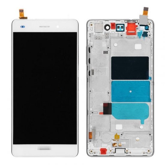 LCD with Frame for Huawei Ascend P8 Lite White