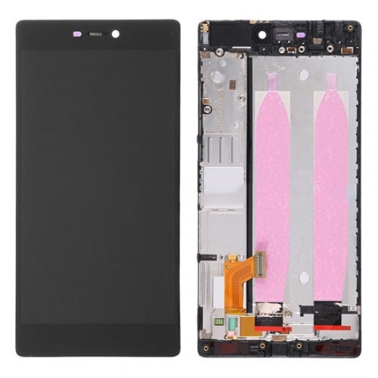 LCD with Frame for Huawei Ascend P8 Black