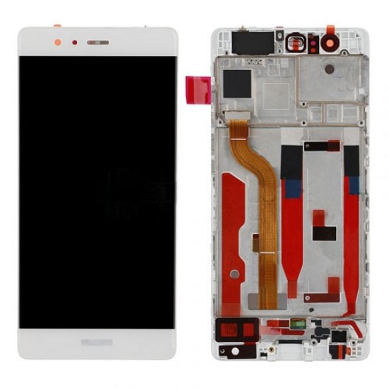 LCD with Frame for Huawei Ascend P9 White