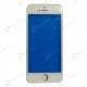 For iPhone 5 Front Glass with Frame White Cold Press