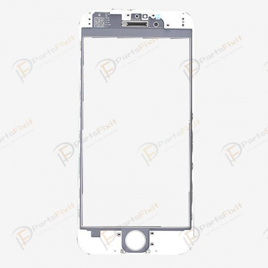 For iPhone 6 Front Glass with Frame and OCA Pre-installed White Original Glass Cold Press