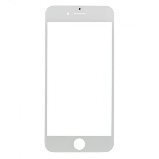 For iPhone 6 Front Glass with Frame and OCA Pre-installed White Original Glass Cold Press