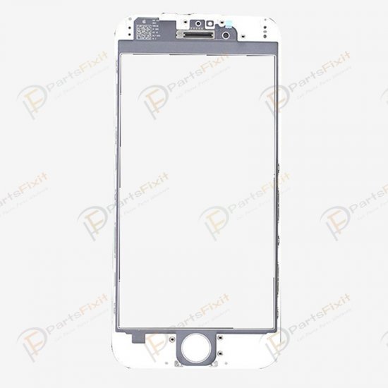 For iPhone 6 Plus Front Glass with Frame and OCA Pre-installed White Original Glass Cold Press
