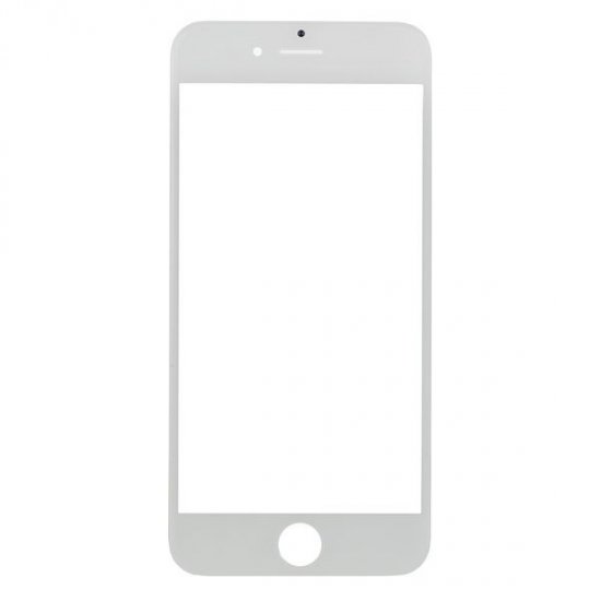 For iPhone 6 Plus Front Glass with Frame White Original Glass and Cold Press