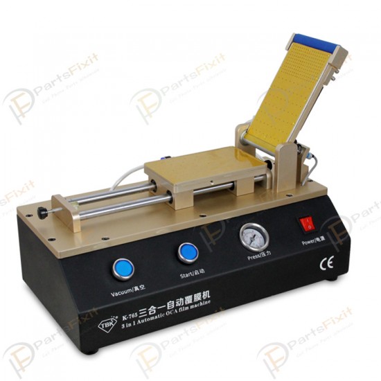 3 in 1 Automatic OCA Film Laminating Machine Built-in Vacuum Pump Air Compressor For Cell Phone LCD Refurbishment TBK-765