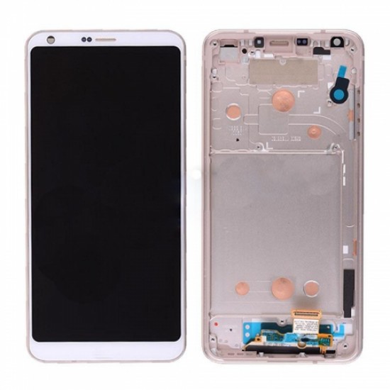 LCD Screen with Frame for LG G6 White Original