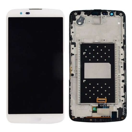 LCD Screen with Frame for LG K10 White Original