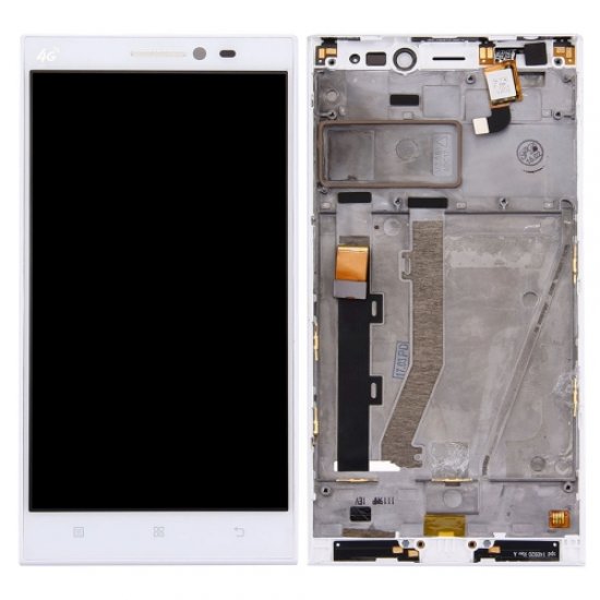 LCD Screen with Frame for Lenovo Vibe Z2 White