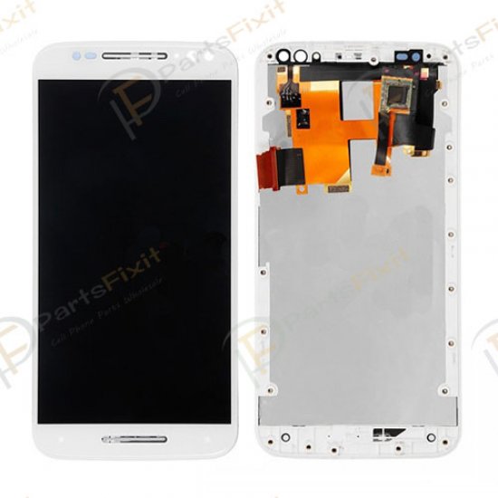 For Motorola Moto X Style XT1572 XT1570 XT1575 LCD with Frame White