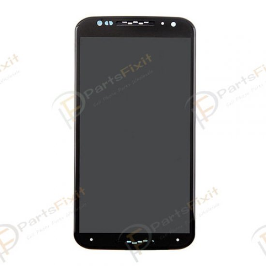 For Moto X2 LCD with Frame Assembly Black