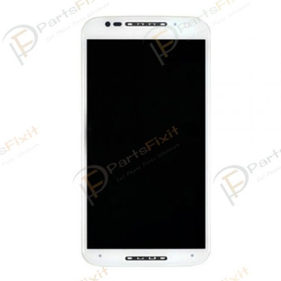 For Moto X2 LCD with Frame Assembly White