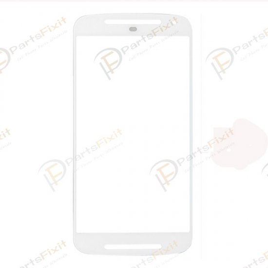 For Motorola Moto G2 XT1068 Front Glass Lens White