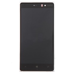 LCD Screen with Frame for Nokia Lumia 830 Silver