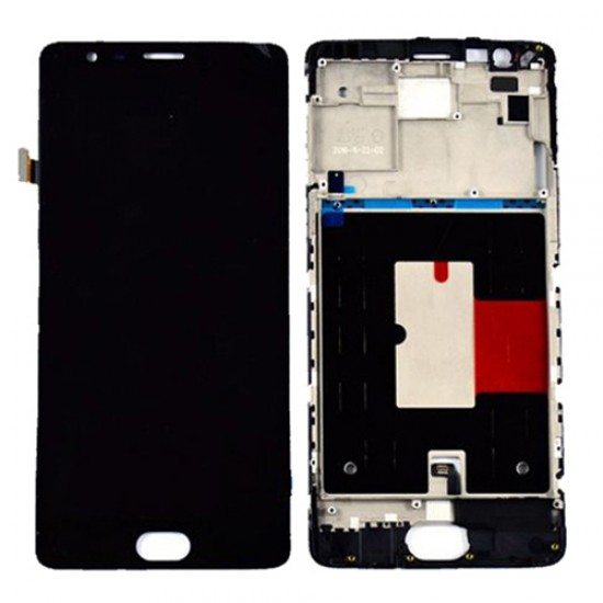 LCD Screen With Frame for OnePlus 3 Black
