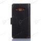 Crazy Horse PU Wallet Leather Cover Case with Credit Card Slot Design Black for Samsung Galaxy A3
