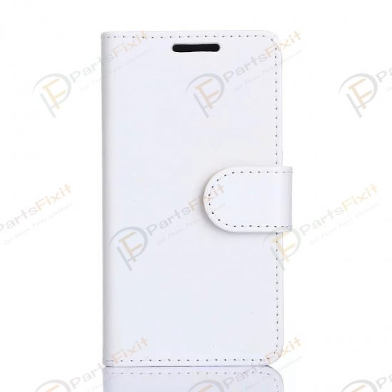 Crazy Horse PU Wallet Leather Cover Case with Credit Card Slot Design White for Samsung Galaxy A3