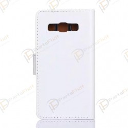 Crazy Horse PU Wallet Leather Cover Case with Credit Card Slot Design White for Samsung Galaxy A3