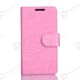 Crazy Horse PU Wallet Leather Cover Case with Credit Card Slot Design Pink for Samsung Galaxy A3