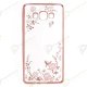 Secret Garden Plating Build Diamond Rose Flowers Butterfly Case Ultrathin Soft TPU Rose Gold Frame Pink Flower Phone Case for Samsung