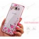 Secret Garden Plating Build Diamond Rose Flowers Butterfly Case Ultrathin Soft TPU Rose Gold Frame Pink Flower Phone Case for Samsung