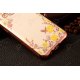 Secret Garden Plating Build Diamond Rose Flowers Butterfly Case Ultrathin Soft TPU Rose Gold Frame Yellow Flower Phone Case for Samsung