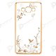 Secret Garden Plating Build Diamond Rose Flowers Butterfly Case Ultrathin Soft TPU Gold Frame White Flower Phone Case for Samsung