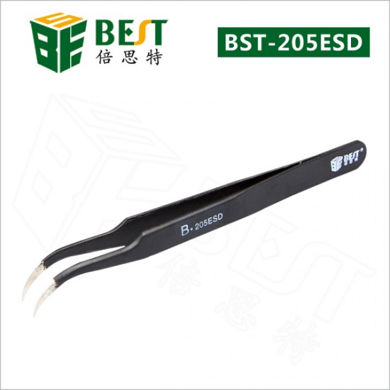 Metal Tweezer with Angled Clip Repair Tool #BST-205ESD