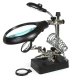 LED Light Magnifier Helping Hand Auxiliary Clamp Alligator Clip Stand MG16129-C for Phone Repair