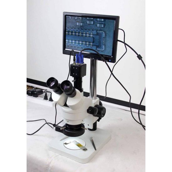 Ternary Stereoscopic Microscope for Mobile Phone Electronic Maintenance Repair