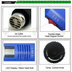 Digital Display Handhold Hot Air Gun BGA Welding Tool BST-8016 Digital Display Handhold Hot Air Gun BGA Welding Tool BST-8016