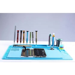 WL Multi-function Silica gel Mat Heat Insulated Pad maintenance platform Full Set Blue WL Multi-function Silica gel Mat Heat Insulated Pad maintenance platform Full Set Blue