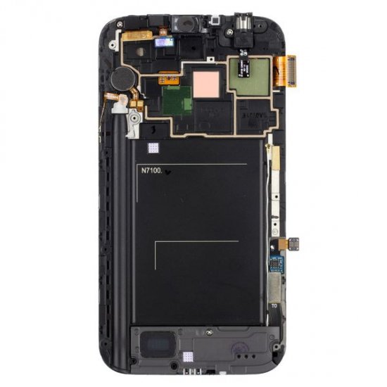 LCD Screen Digitizer Assembly with Frame for Samsung Galaxy Note 2 N7100 -Black