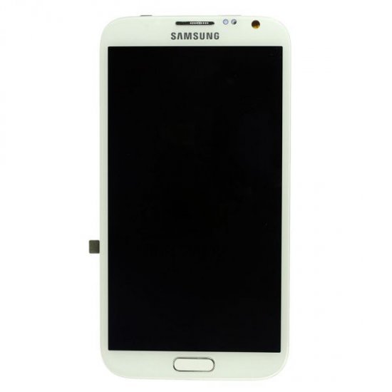 LCD Screen Digitizer Assembly with Frame for Samsung Galaxy Note 2 N7100 -White