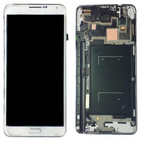 LCD with Frame for Samsung Galaxy Note 3 Black Original LCD + Copy Glass