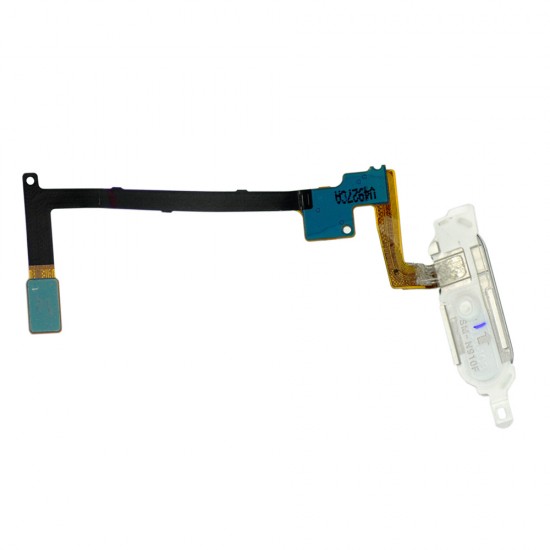 For Samsung Galaxy Note 4 Home Button with Flex Cable Ribbon White