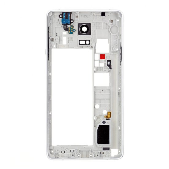 Rear Housing Frame with Small Parts for Samsung Galaxy Note 4/N910F White